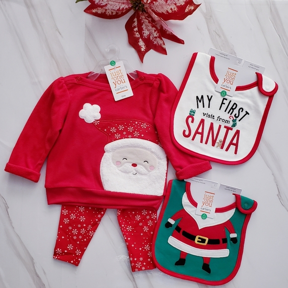 Carter's Other - Carter's Baby Lot Outfit and Bibs Sz. 6 Months